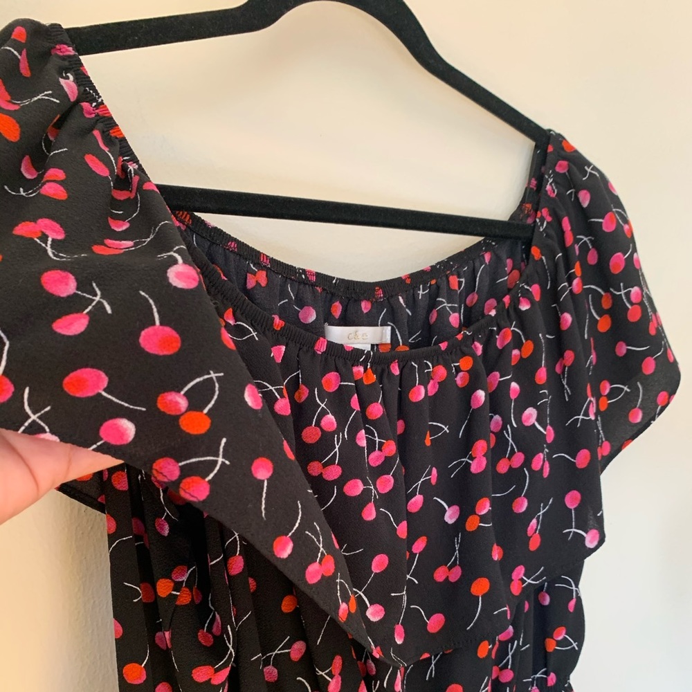 Cherry Off-the-shoulder Dress